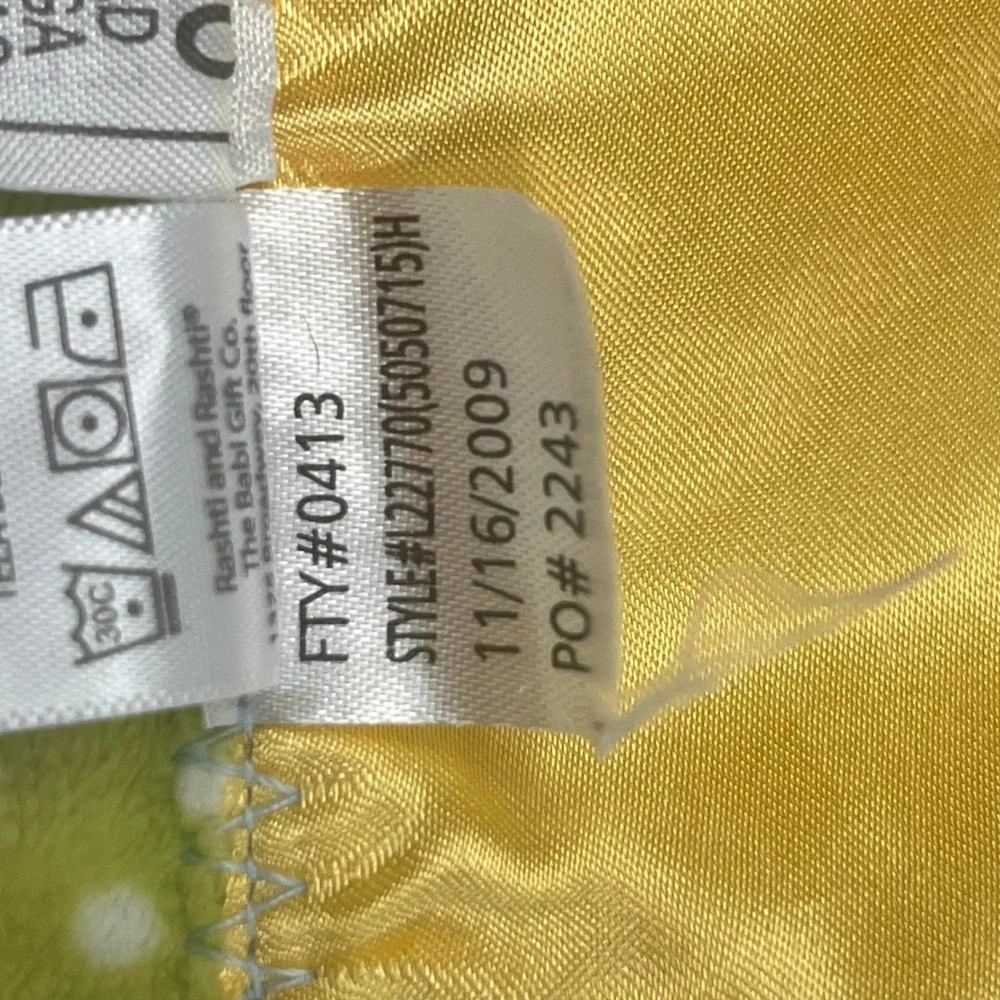 Carters Lovey Security Blanket Yellow Green Frog I Love Hugs Polka Dot READ